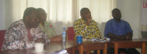 Ph : DR - Quelques membres du Cercle (de gauche à droite : Messieurs Grégoire Balarou, Daniel Tchécounou, Abel Gbètoénomon et Elie Santos)
