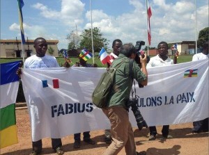 Ph : Dr - Laurent Fabius en visite en Centrafrique