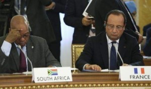 Ph : Dr - Jacob Zuma et François Hollande