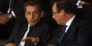 PH: Nicolas Sarkozy et François Hollande lors de la Cérémonie